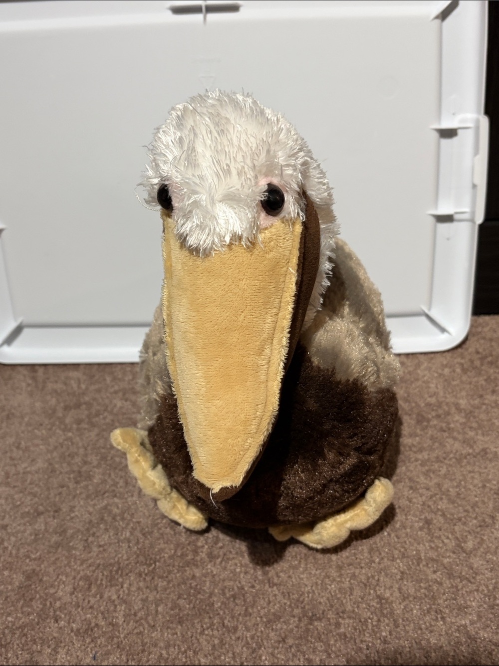 Plush Pelican Stuffed Animal - Brown & Tan